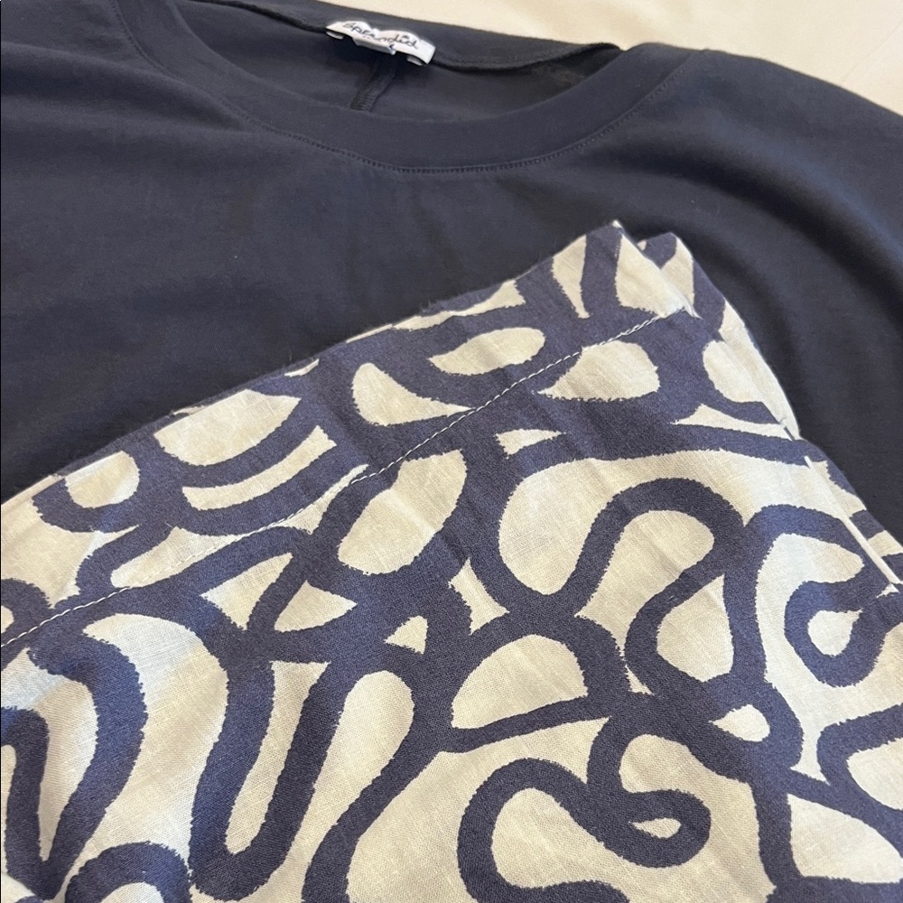 Splendid Dark Blue Women's Short Sleeve Tee and pant